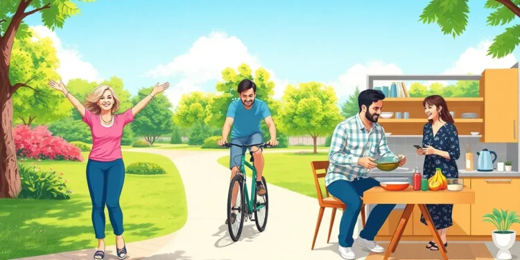 which description shows the best balance of physical, social, and mental/emotional health?